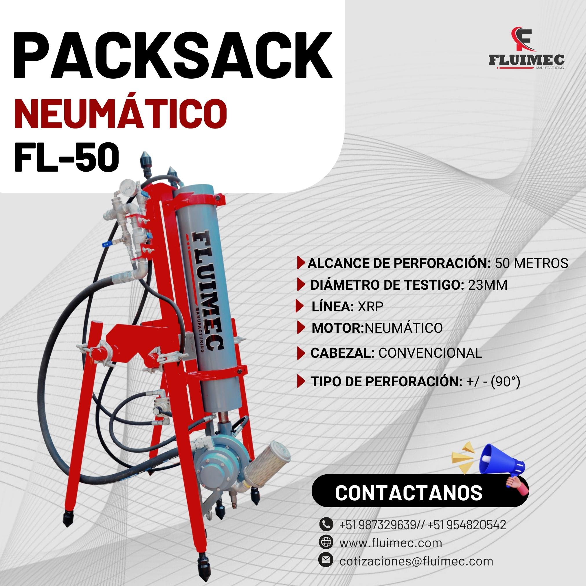 PACKSACK NEUMATICO FL - 50 EQUIPO EFICIENTE Y DURABILIDAD 